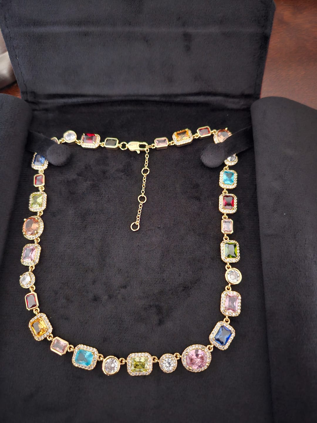Customer photo review of [PRE-ORDER] Gold Purely Gems Solstice Necklace (No Motifs/Crosses)