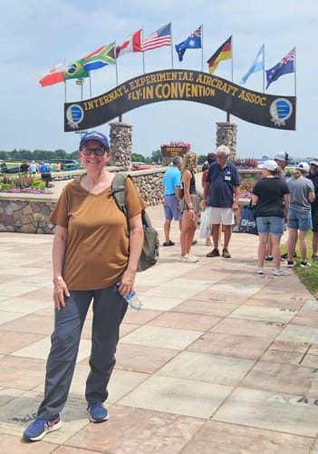 Customer photo review of Mia V Neck • Final Sale Deals! - Sahara Dust