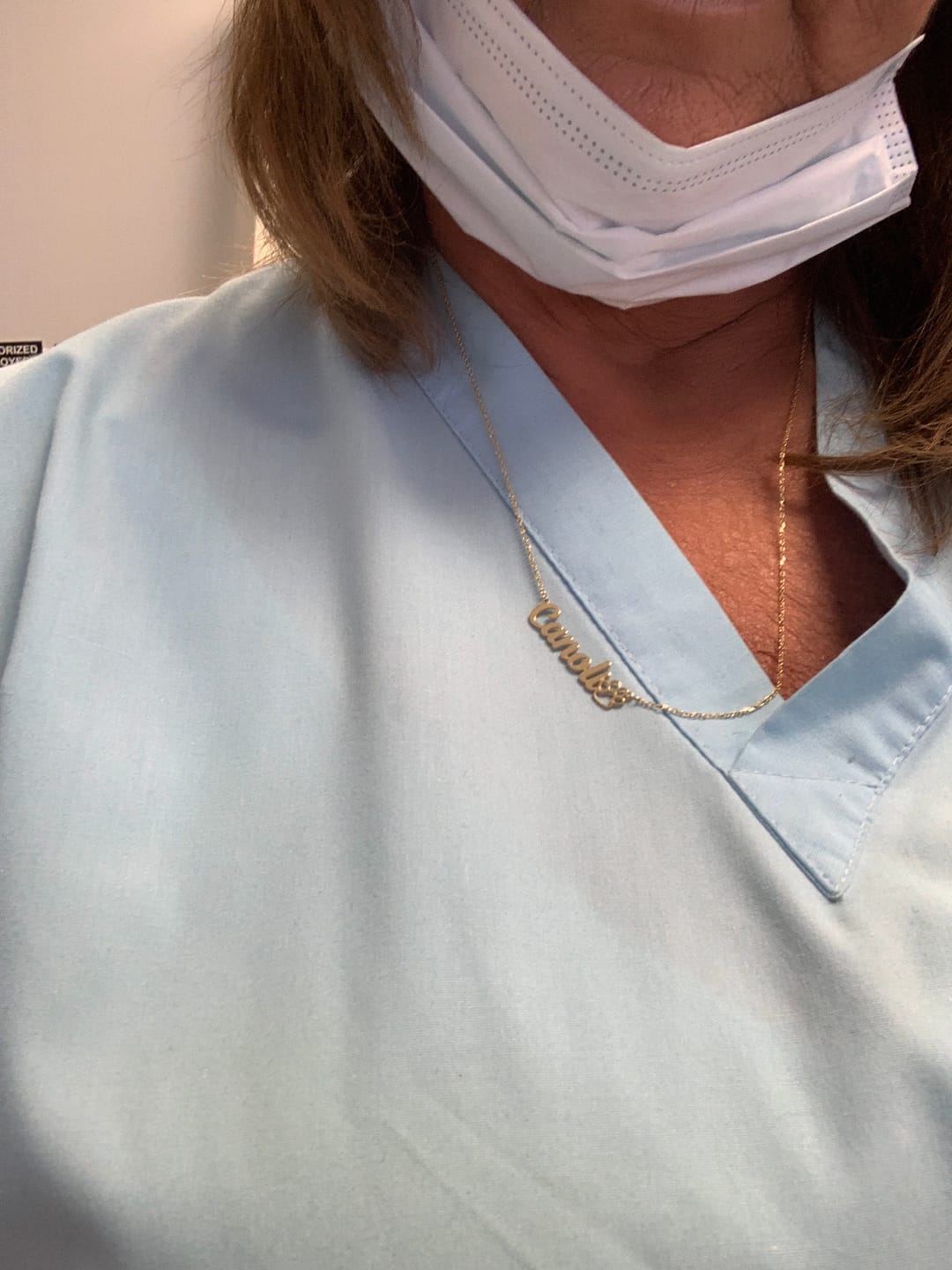 Customer photo review of Personalized Paw Name Necklace