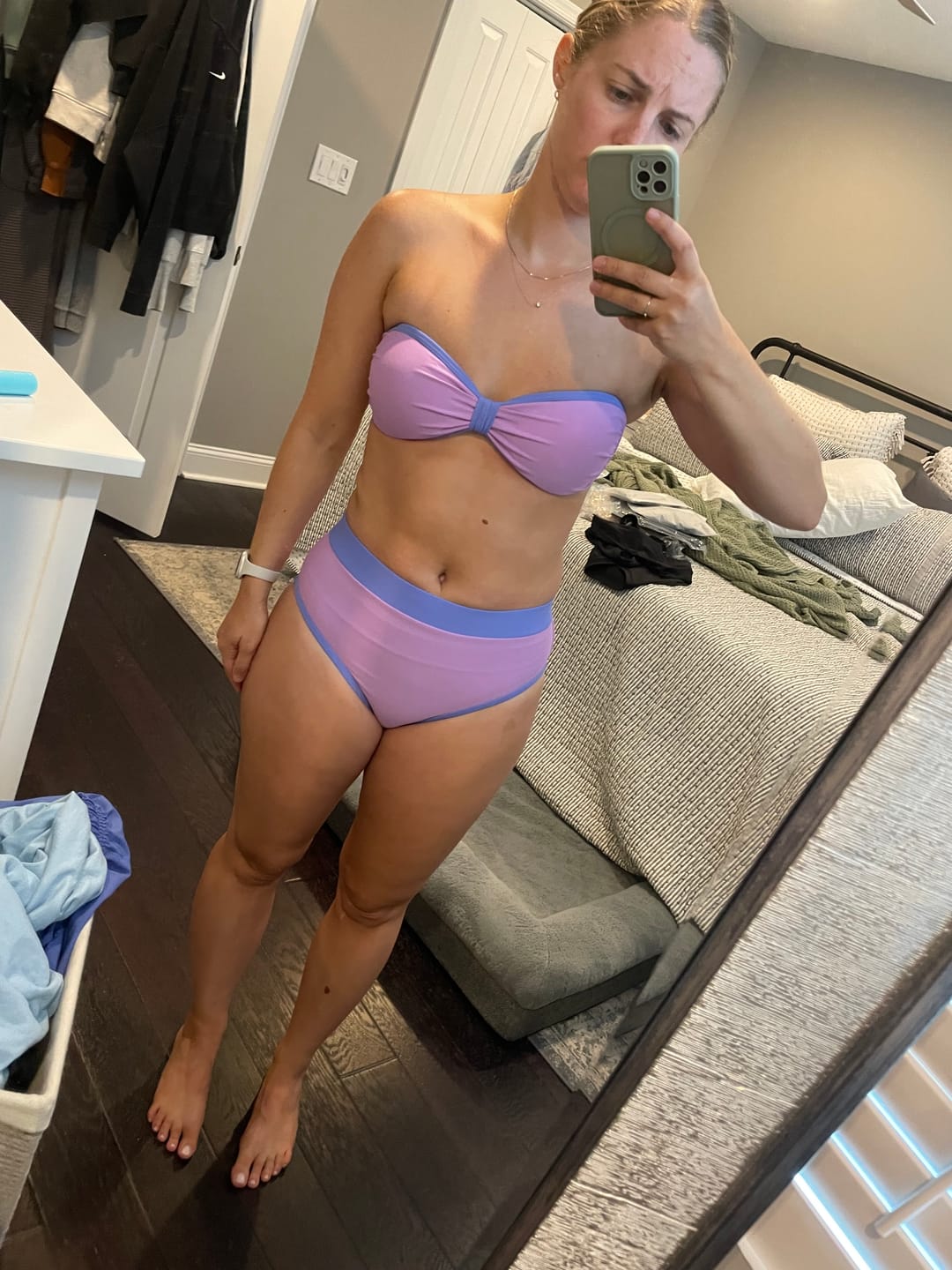 Customer photo review of MOLLY Lavender Full Coverage High Rise Bikini Bottom