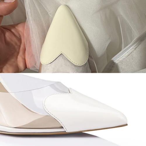 Customer photo review of Raquel Mule Vinylite & Ivory Patent Leather