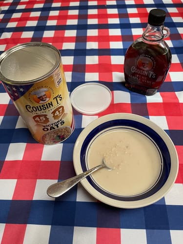 Customer photo review of Cousin T's Gourmet Trump Victory Oats