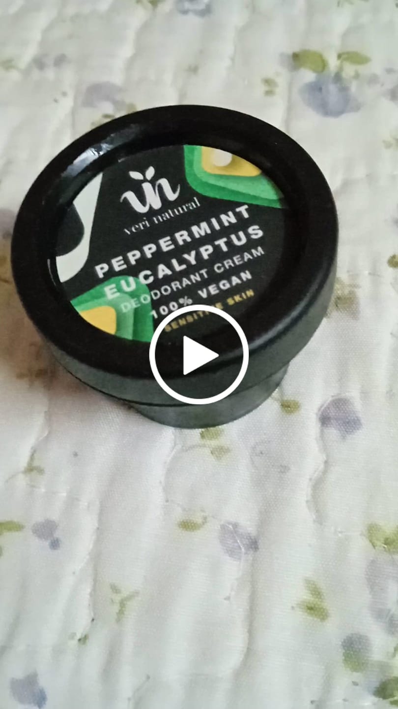 Customer video review of Mini - Peppermint Eucalyptus Sensitive Skin Natural Deodorant Cream