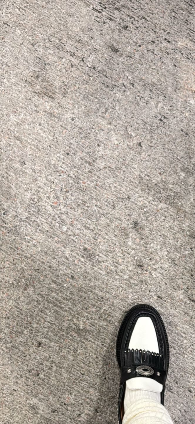 Customer photo review of Eleby 𝄢 Laser-Cut Stud-Embellished Penny Loafer