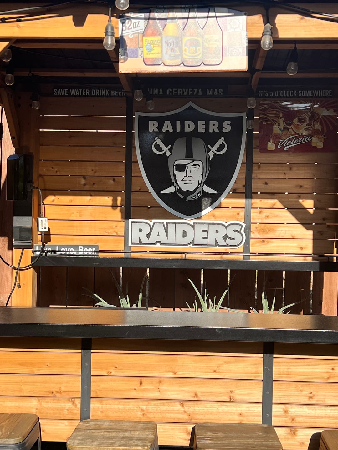 Customer photo review of Las Vegas Raiders Shield 3D Vintage Metal Wall Art