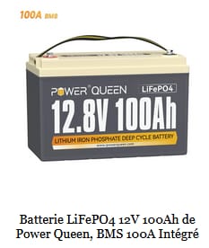 Customer photo review of Batterie LiFePO4 12V 100Ah de Power Queen, BMS 100A Intégré
