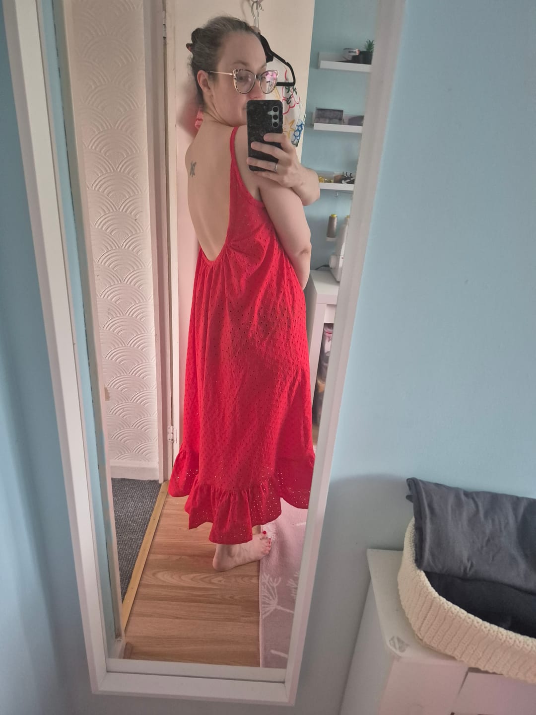 Customer photo review of Luxurious Cotton Broderie Anglaise - 60" Wide - Variations Available