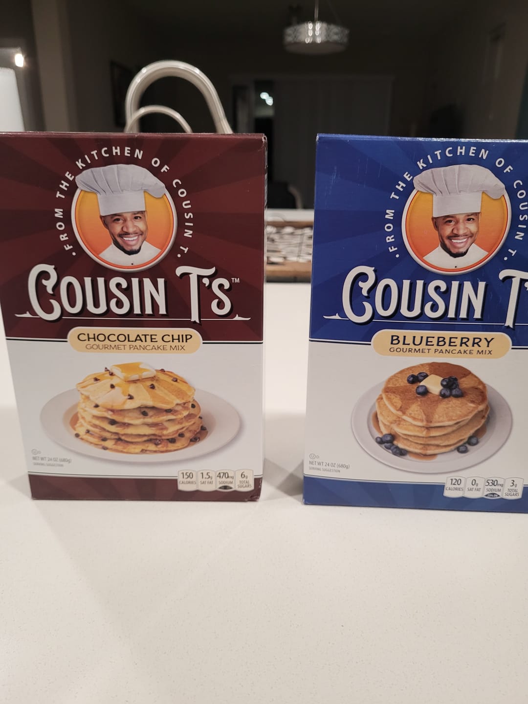 Customer photo review of Cousin T's Gourmet Blueberry Pancake Mix