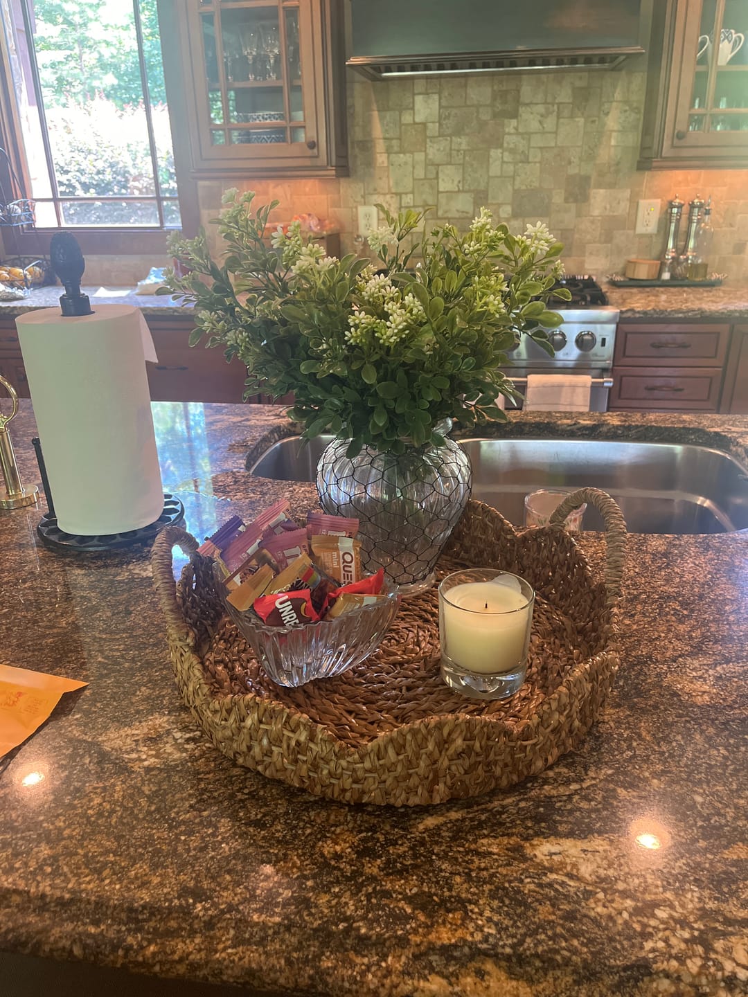 Customer photo review of Braided Scalloped Seagrass Tray