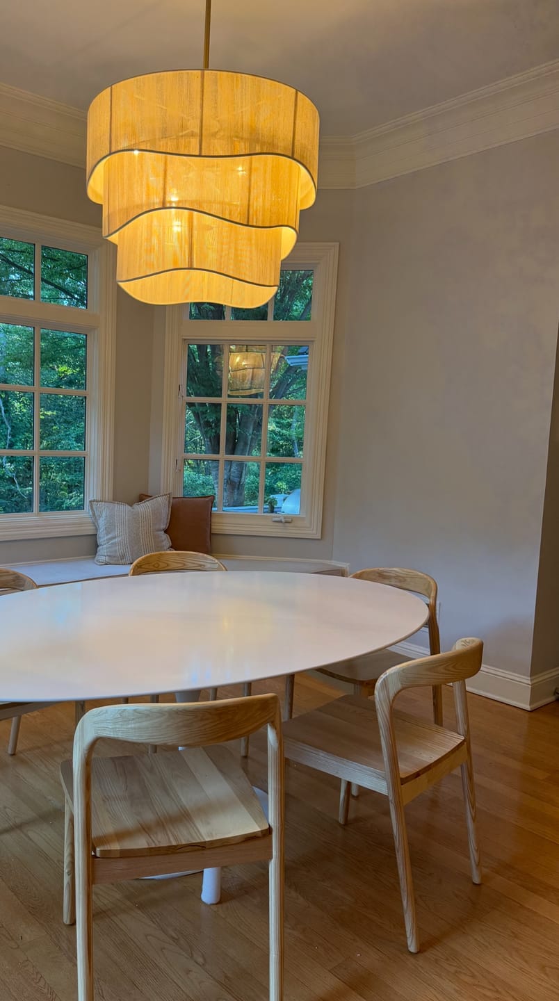 Customer photo review of 3-Tier Beige Woven Thread Drum Pendant Light