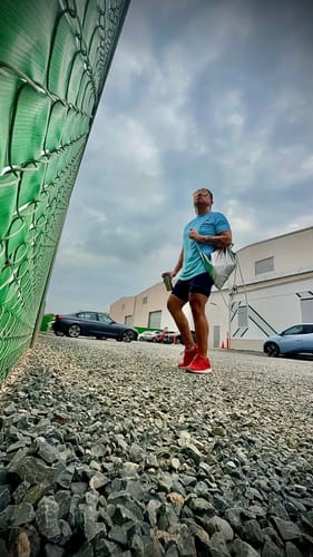 Customer photo review of Training Sport Tee - Sky Blue