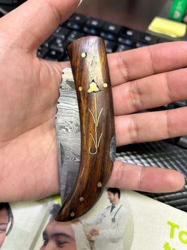 Customer photo review of Navaja de Acero Damasco 20cm “Petrohué“