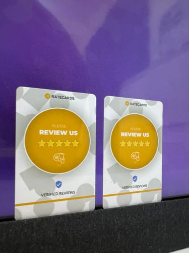 Customer photo review of RATECARDS™ - Internal Survey Card