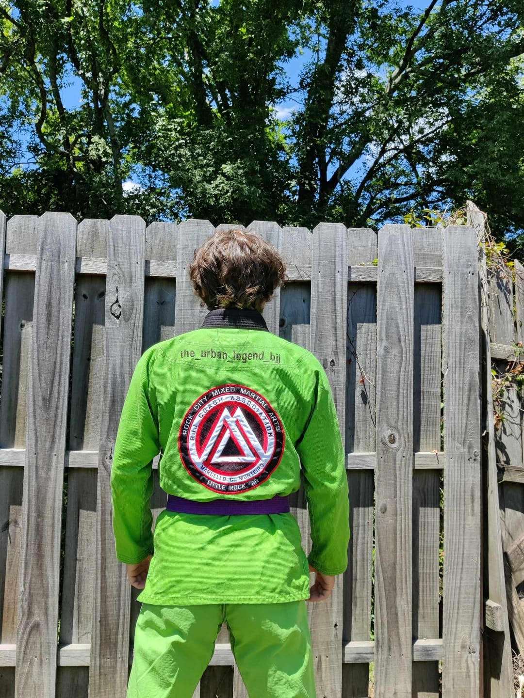 Customer photo review of Jaguar Royal Series Lime Green- Custom Name & Logo Brazilian Jiu Jitsu BJJ Gi For Kids & Adults