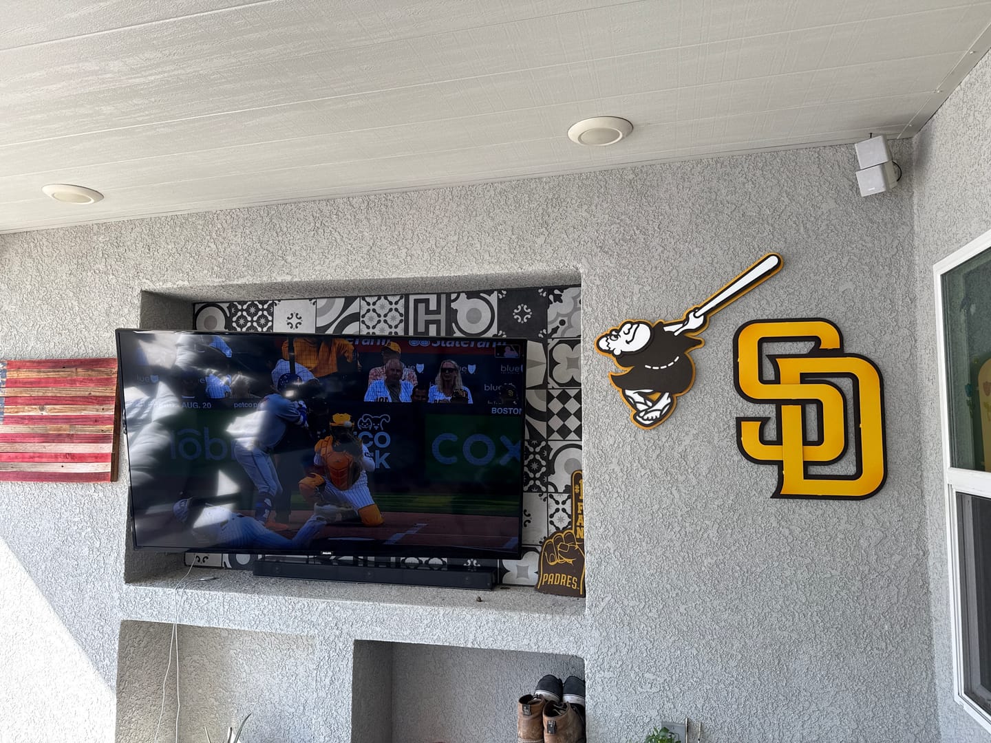 Customer photo review of San Diego Padres "Swinging Friar" 3D Vintage Metal Wall Art