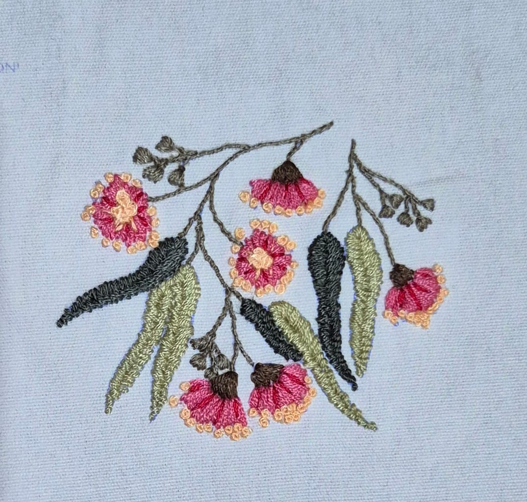 Customer photo review of Flowering Gum Embroidery Kit