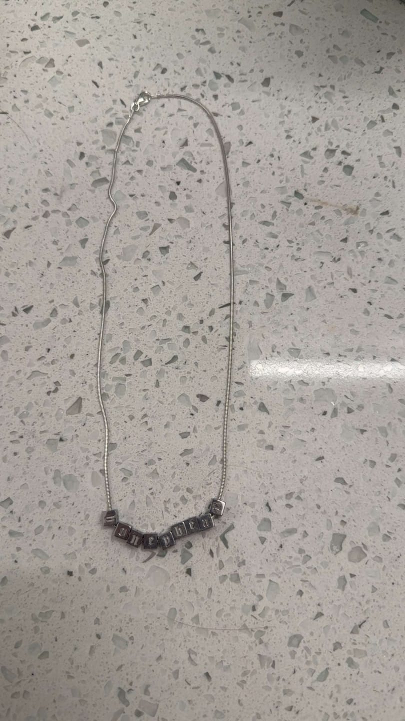 Customer photo review of 1.3MM STERLING SILVER REAL SNAKE CHAIN