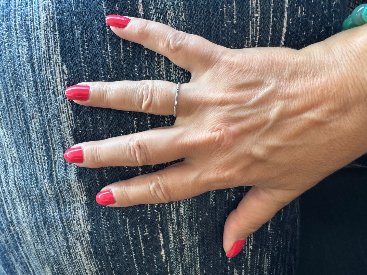 Customer photo review of Sarah McLachlan Guitar String Stacking Ring