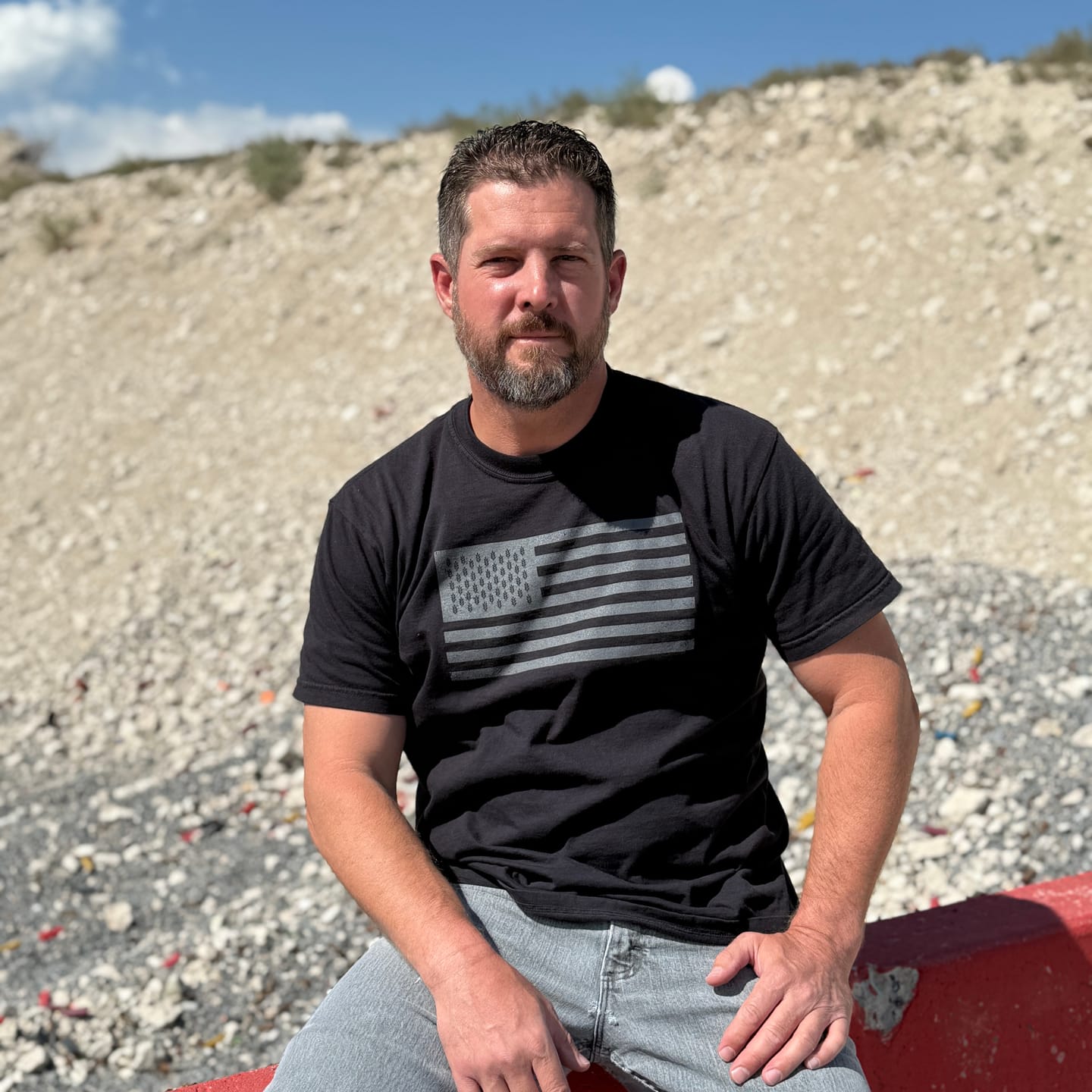 Customer photo review of Homestead - Fundamental Flag T-Shirt