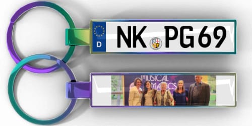 Customer photo review of Kennzeichen Schlüsselanhänger Mini Nummernschild Metall