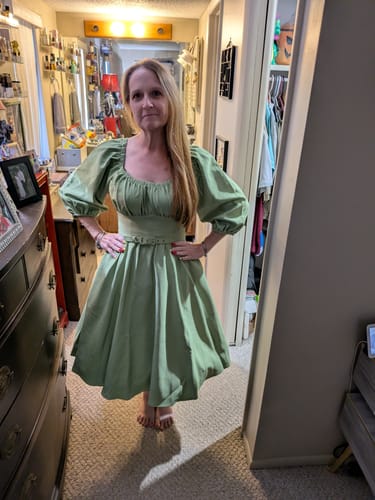 Customer photo review of PRE-ORDER - Vacation Dress in Matcha Green - Vixen by Micheline Pitt