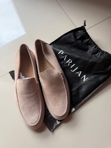 Customer photo review of MONACO Old Money Suede Loafers