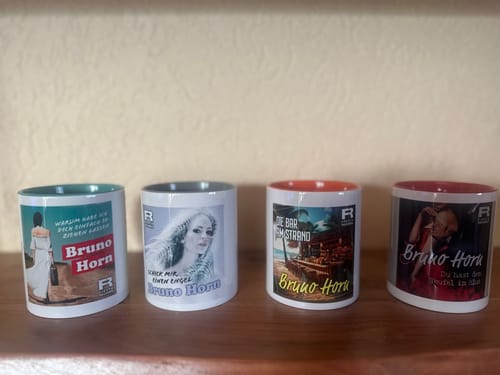 Customer photo review of TassenExpress - Becher Keramik Tasse mit Logo bedruckt 325ml Firmenlogo