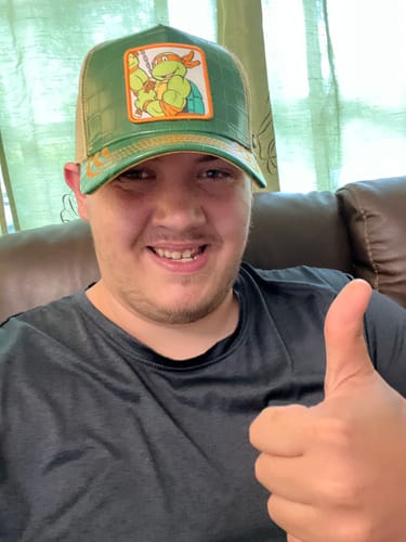Customer photo review of OVERLORD X TMNT: Michelangelo Trucker Cap