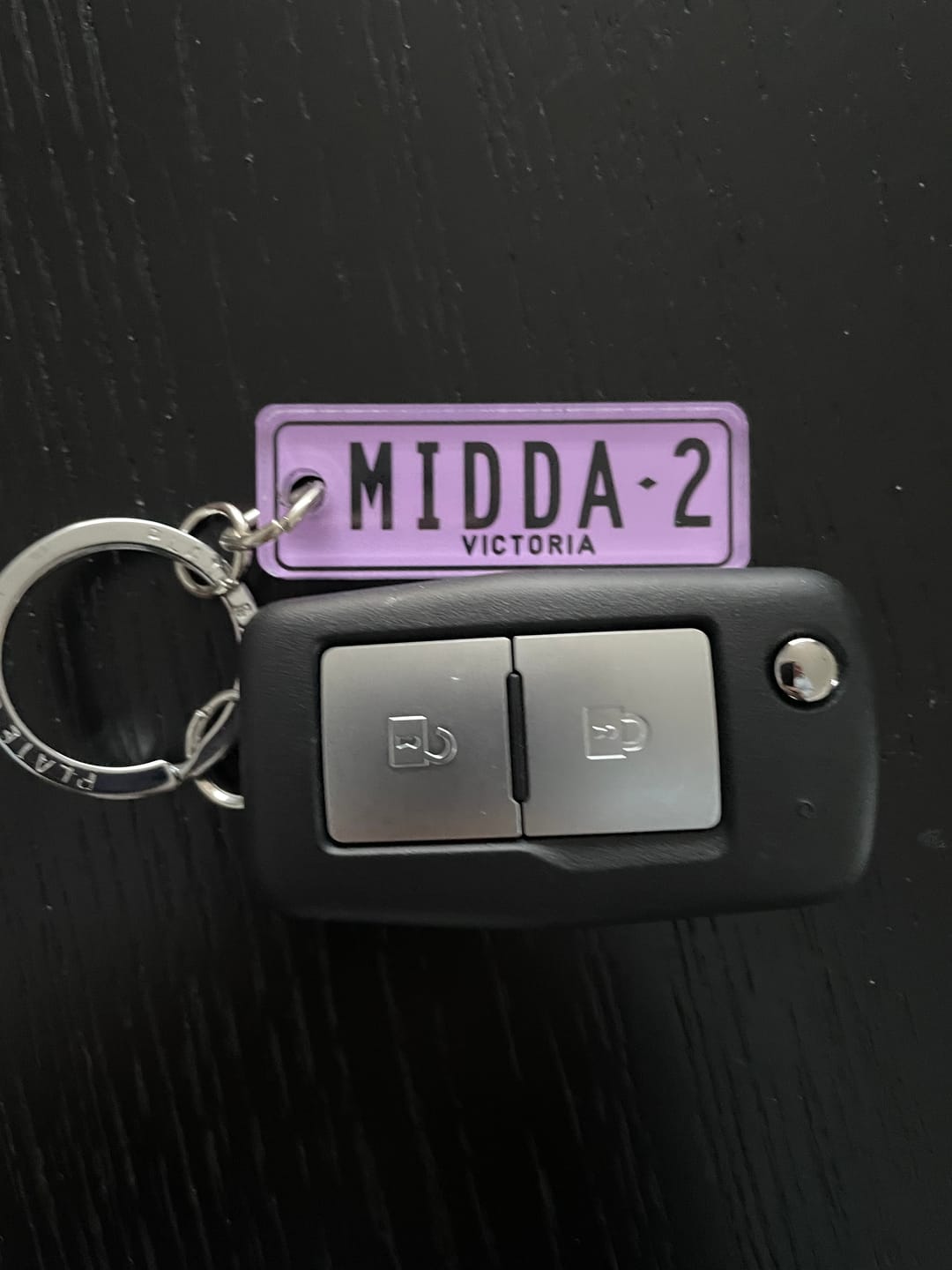 Customer photo review of VIC Classic Licence Plate Custom Keychain