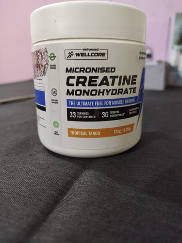 Customer photo review of Wellcore - Pure Micronised Creatine Monohydrate (122g, 33 Servings) Tropical Tango