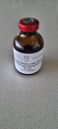 Customer photo review of Bacteriostatic Water