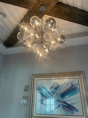 Customer photo review of Modern Cluster Bubble Grape Chandelier