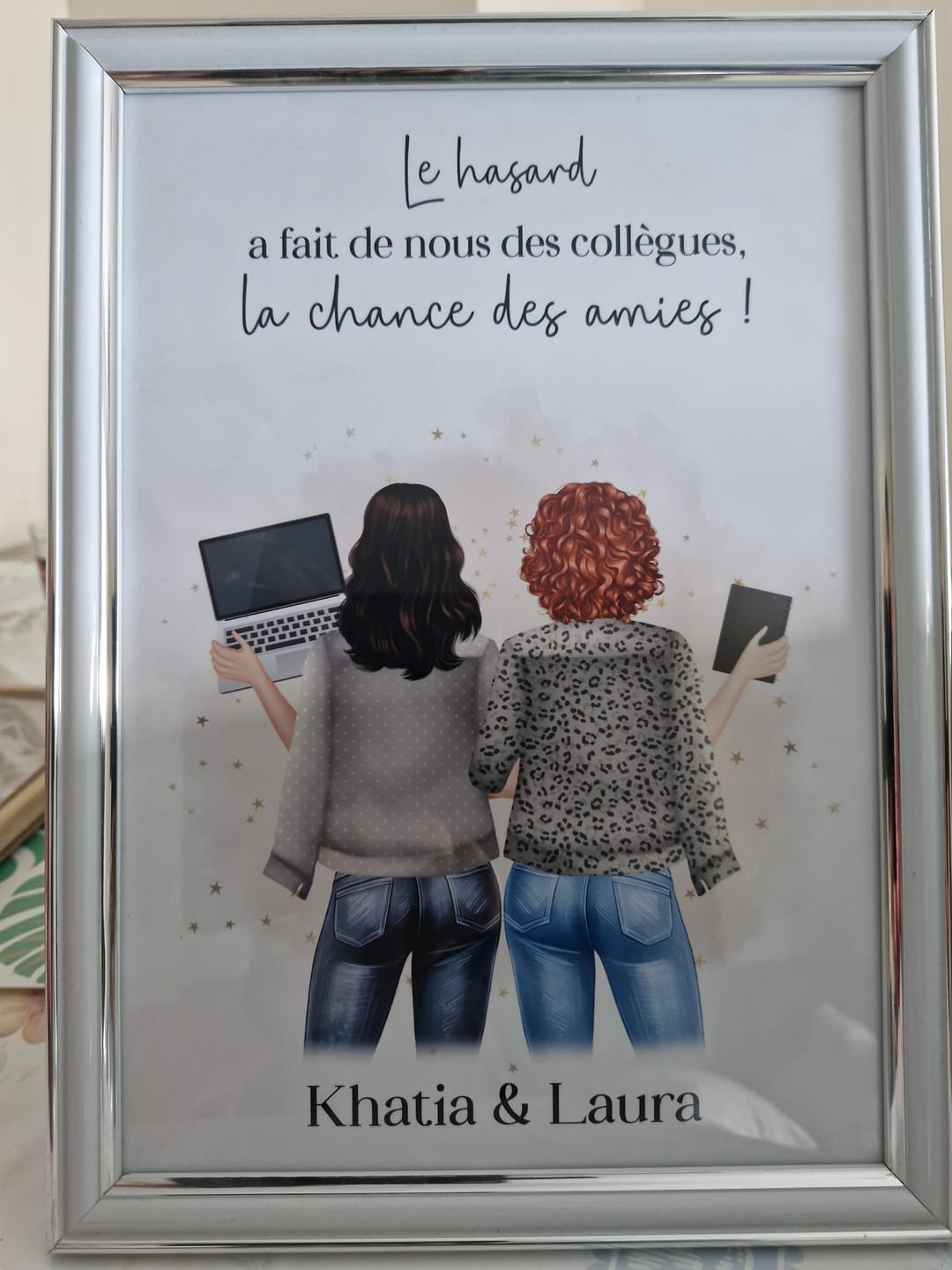 Customer photo review of Affiche Personnalisée - 2 à 4 Collègues