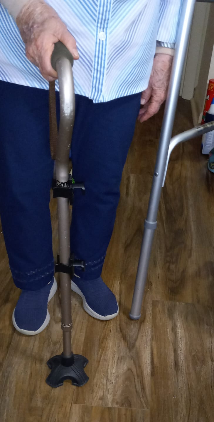 Customer photo review of Klip2Kart Cane Storage System