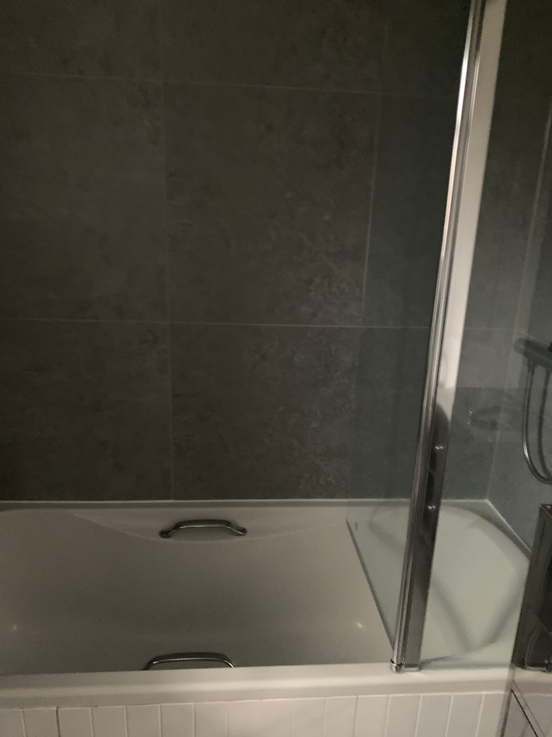 Customer photo review of 10mm Large Tile Light Concrete Matt Shower Panel 1M x 2.4M