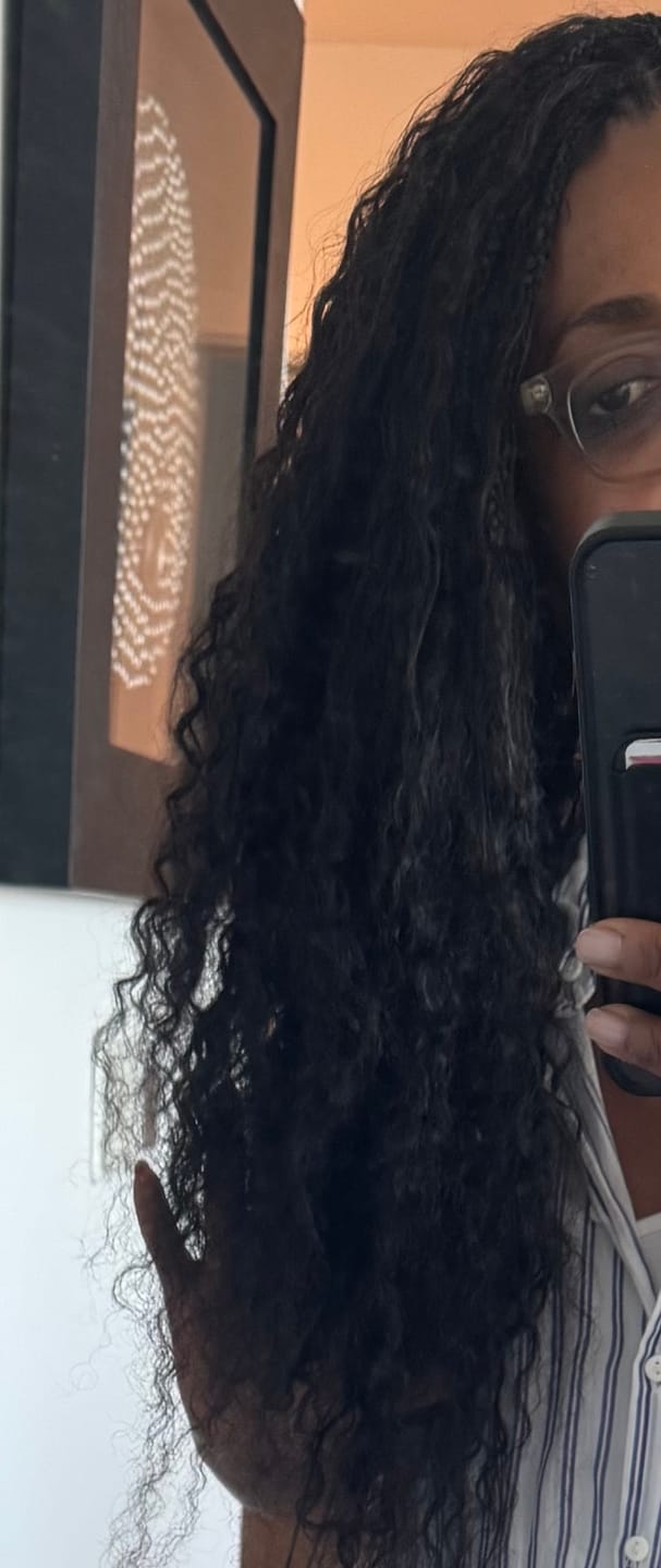 Customer photo review of Water Deep Wave Bulk Hair Extensions for Braiding