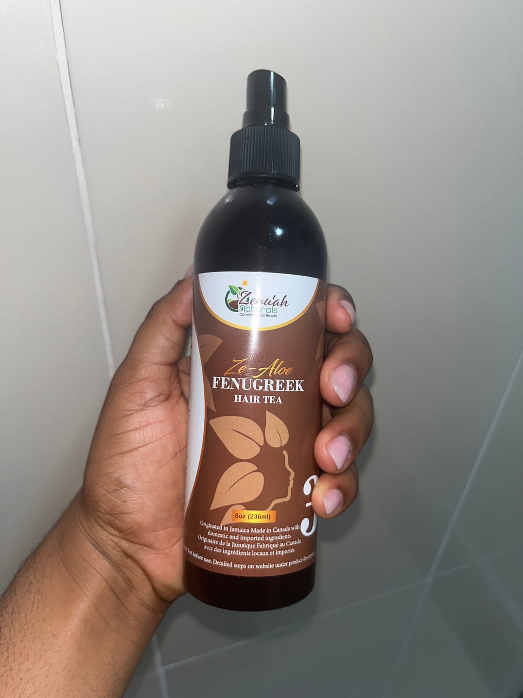 Customer photo review of Fenugreek Hair Tea
