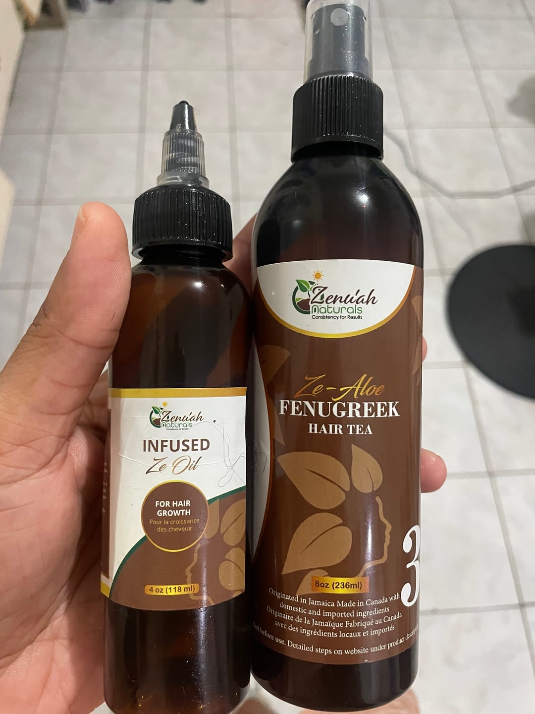 Customer photo review of Growth Oil (Infused Ze Oil)