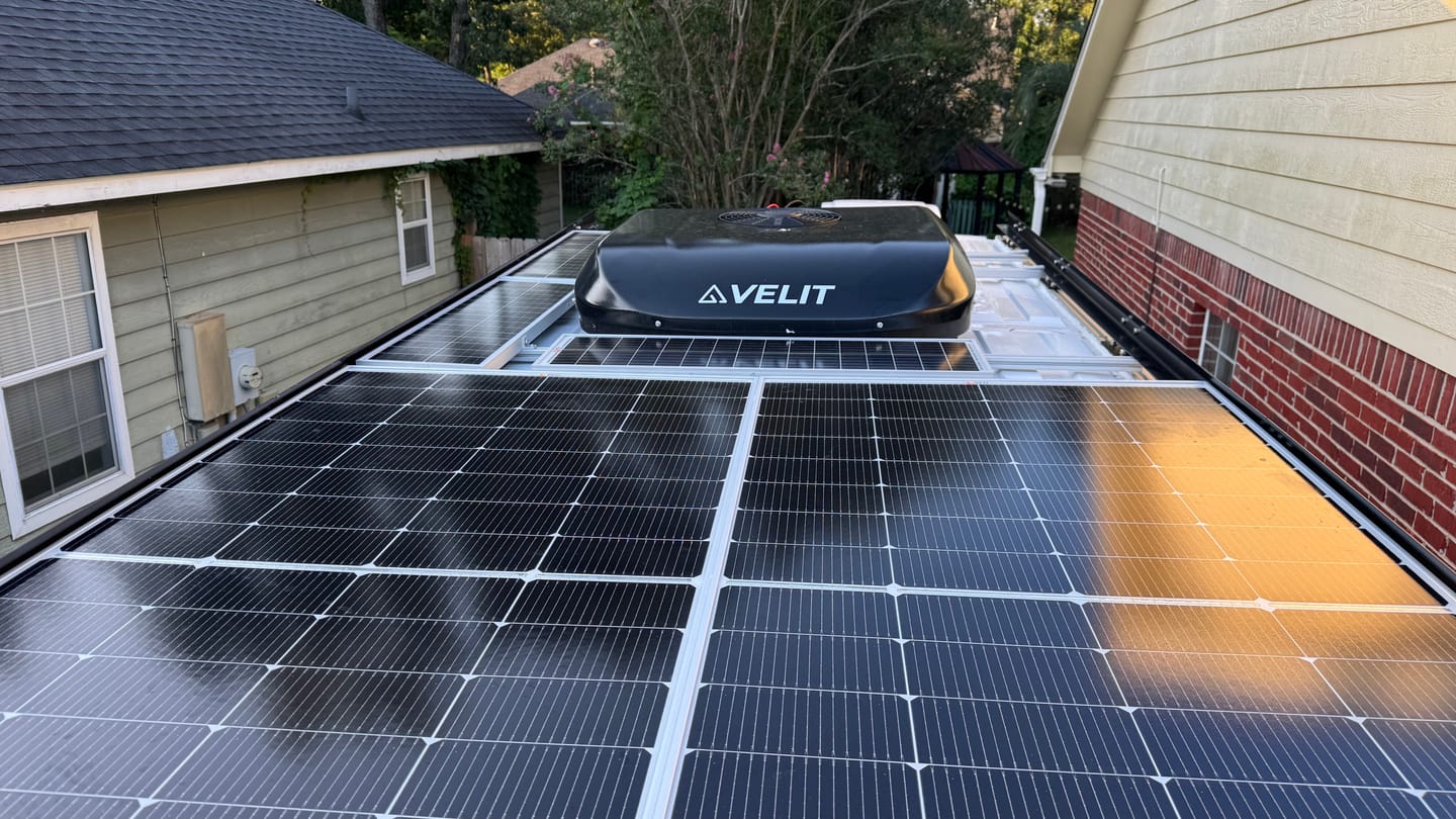 Customer photo review of MEGA 250 | 250 Watt Solar Panel | Premier 12V Off-Grid Solar Panel for RVs, Vans, Boats | 25-Year Output Warranty | UL Certified