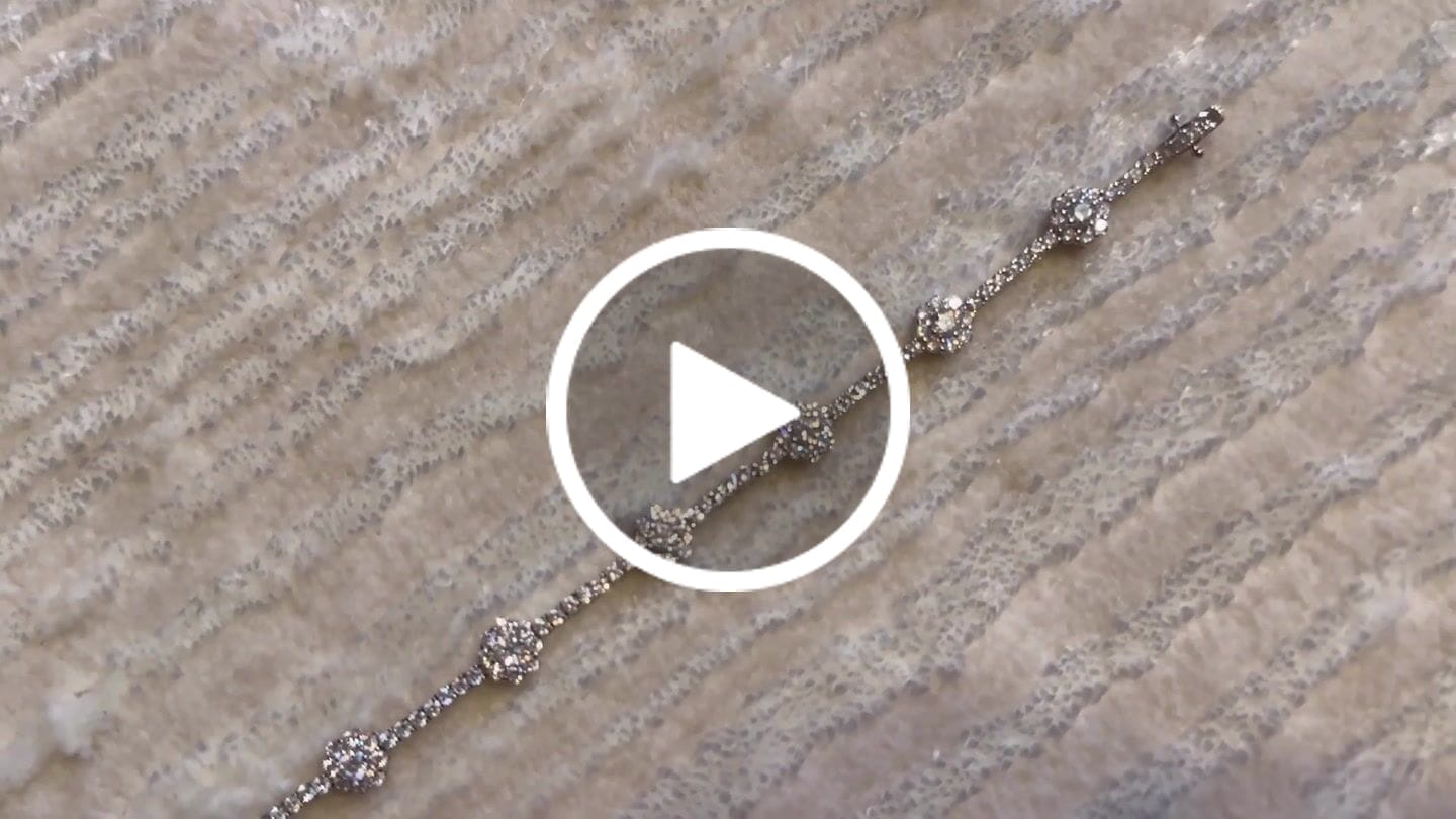 Customer video review of Leah 18k White Gold Plated Tennis Bracelet with Simulated Diamond Crystals