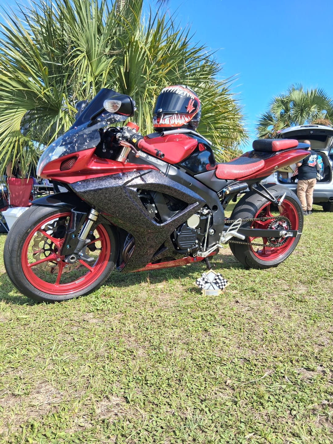 Customer photo review of Black Forged Carbon Fiber Vinyl Wrap
