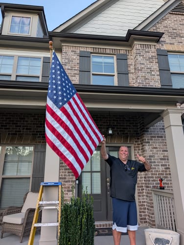 Customer photo review of 3' x 5' American Flag Set