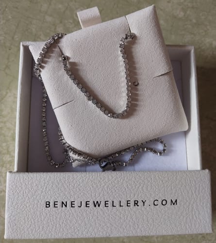 Customer photo review of Ella Tennis Necklace