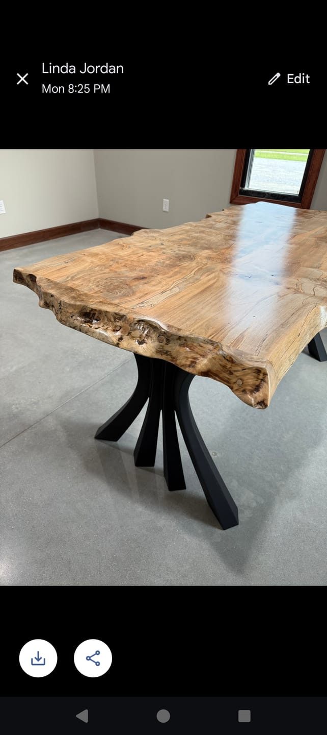Customer photo review of Furniture Legs 420 Akro 28H Metal Handmade Dining Table Legs