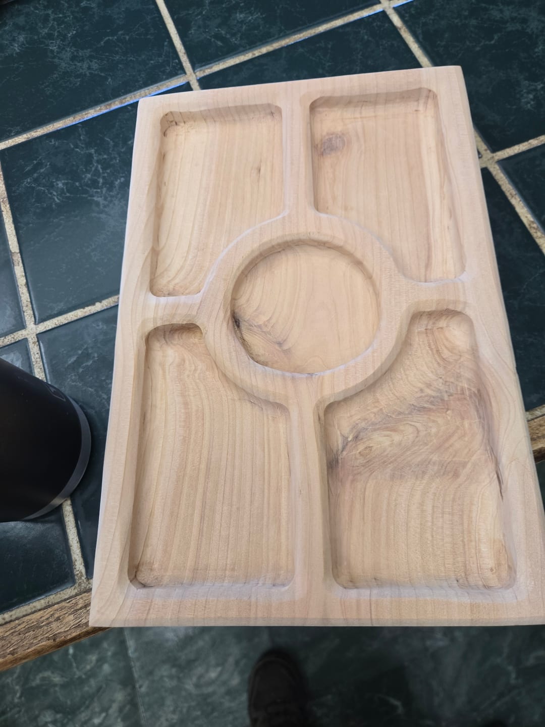 Customer photo review of 11.75x7.75 Five Pocket Tray 02 Acrylic Router Template