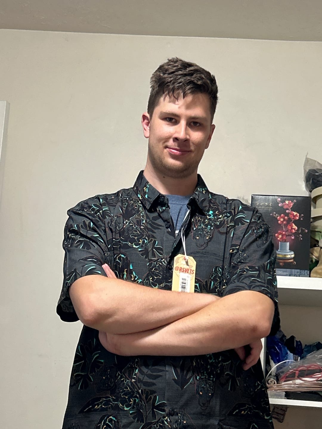 Customer photo review of Jag Noir – Bamboo Short Sleeve Shirt
