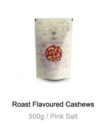 Customer photo review of Roasted salted cashews with skin on