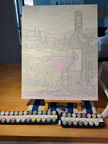 Customer photo review of "Tuscan Wine and Vineyard" Paint by Numbers Kit