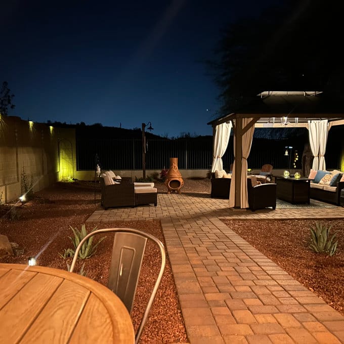 Customer photo review of SUNJOY 10x12 Outdoor Cedar Framed Wooden Gazebo with 2-Tier Metal Roof and Ceiling Hook - Weathered Cedar