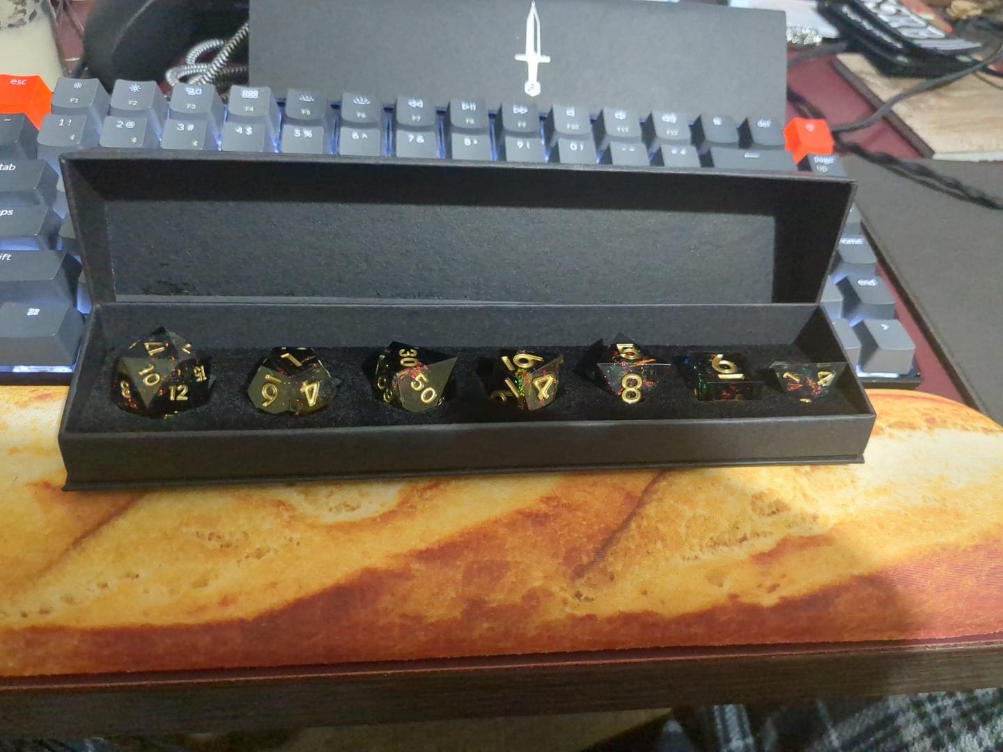 Customer photo review of Supernova Remnant - Sharp Edge Dice Set